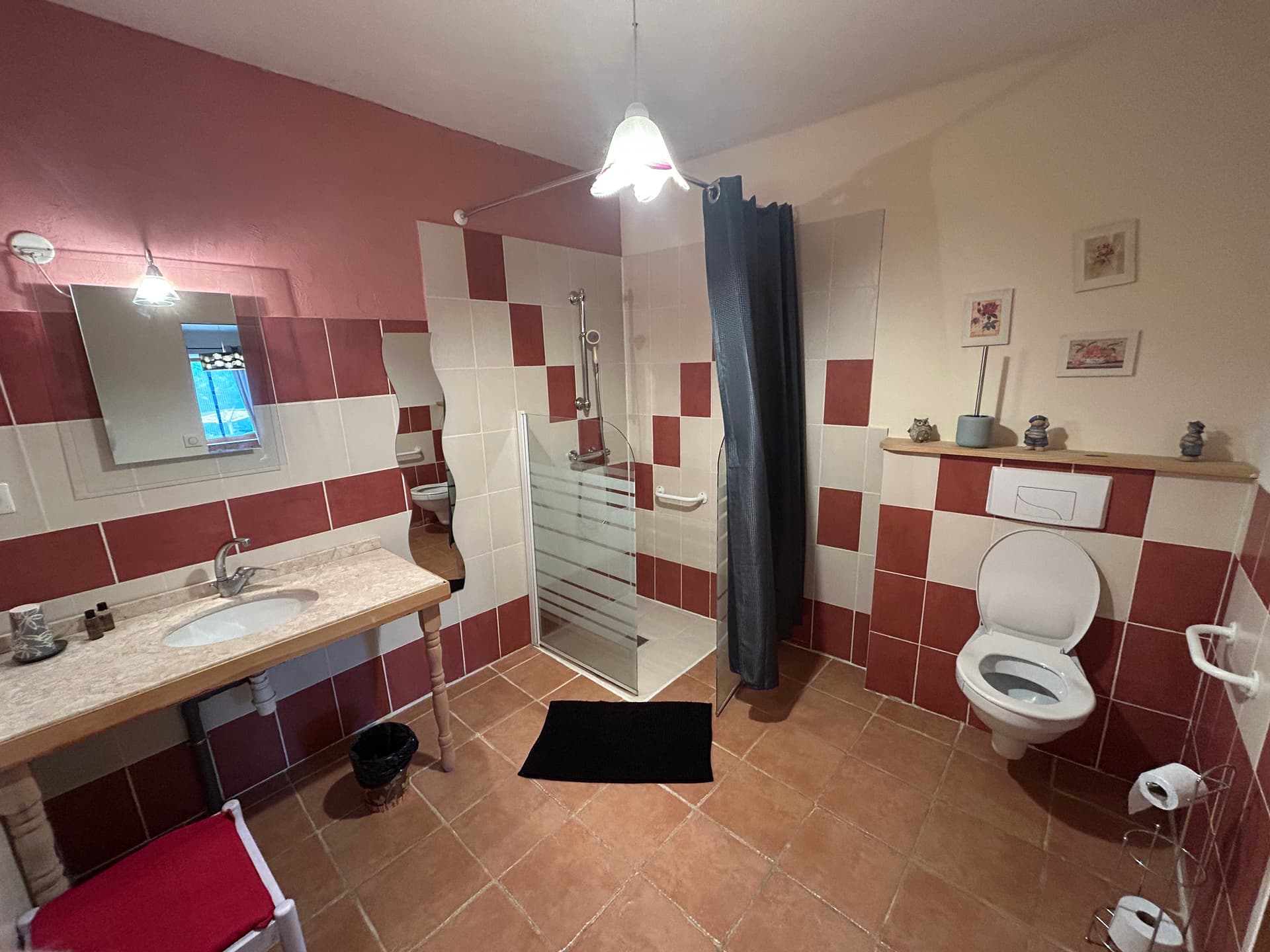 Chambre PMR plan SDB Chez Sylvie et Jerome / l'Auberge Alsacienne